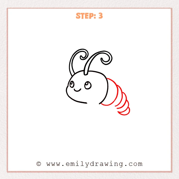 how to draw a cartoon lobster - A cartoon lobster now has a rounded body and a curved, segmented tail added behind the head.